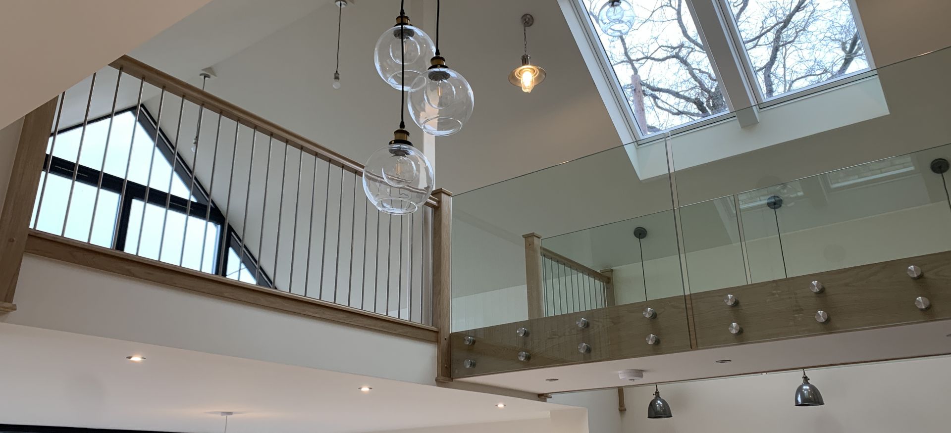 Light through roof space. 