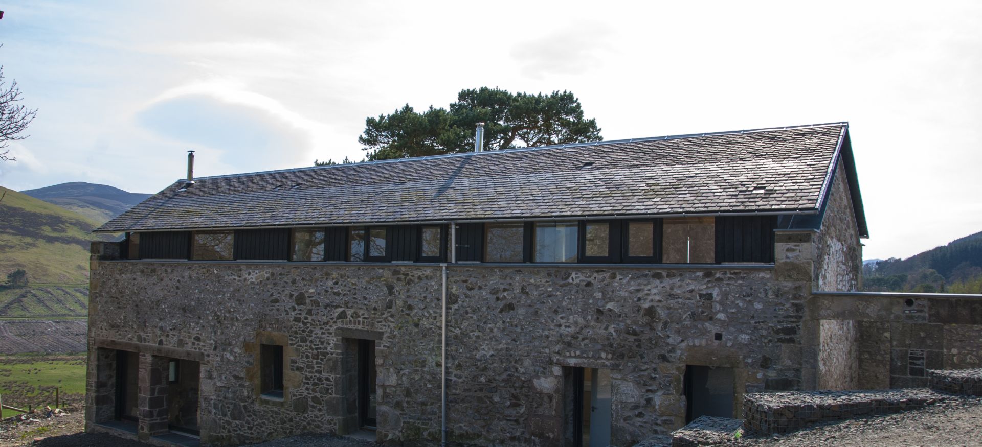 Openings made in the open to maximise light. 