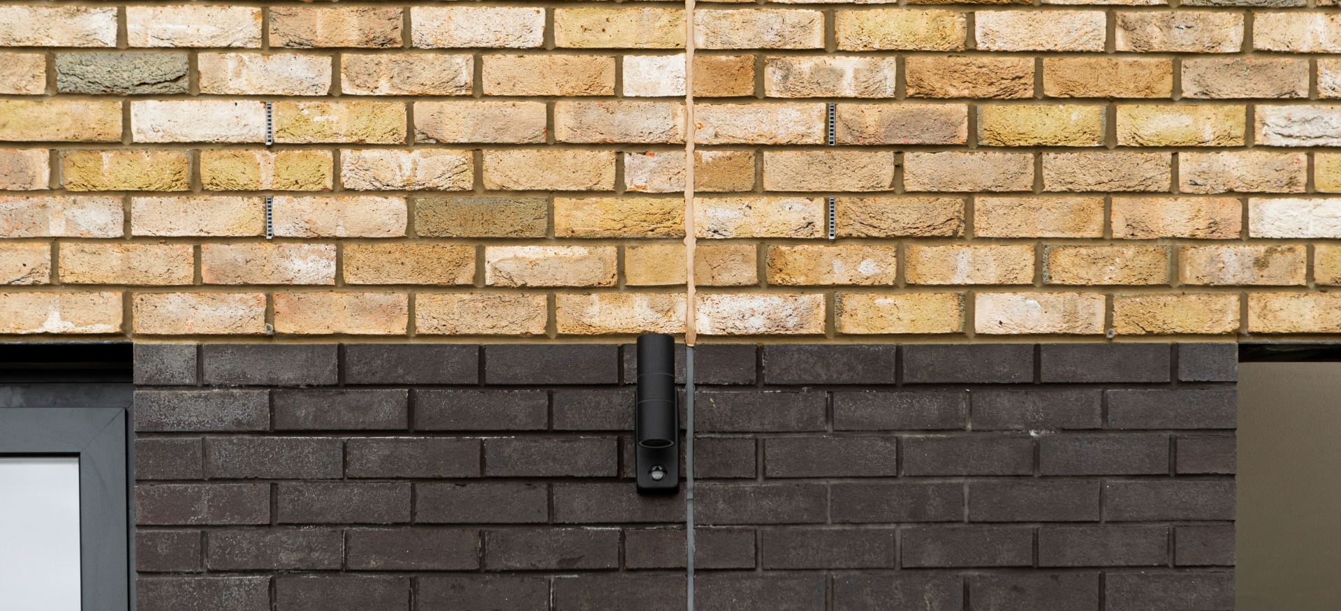 Two styles of complementary brickwork. 