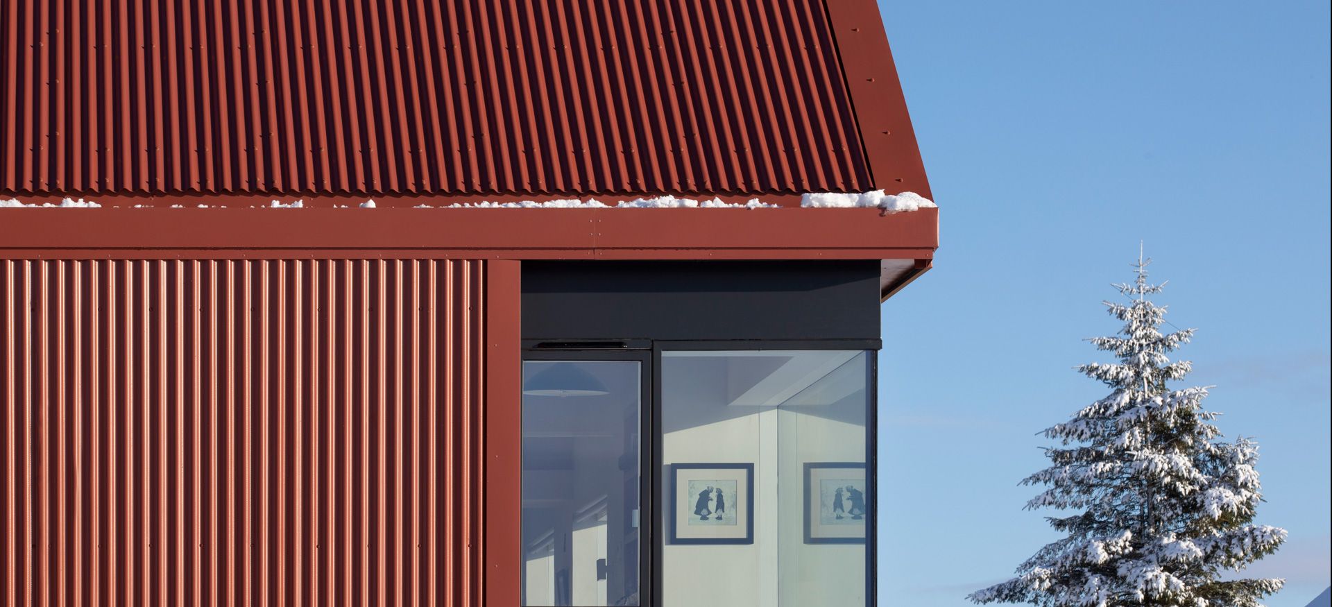Bold metal lines and sleek glass